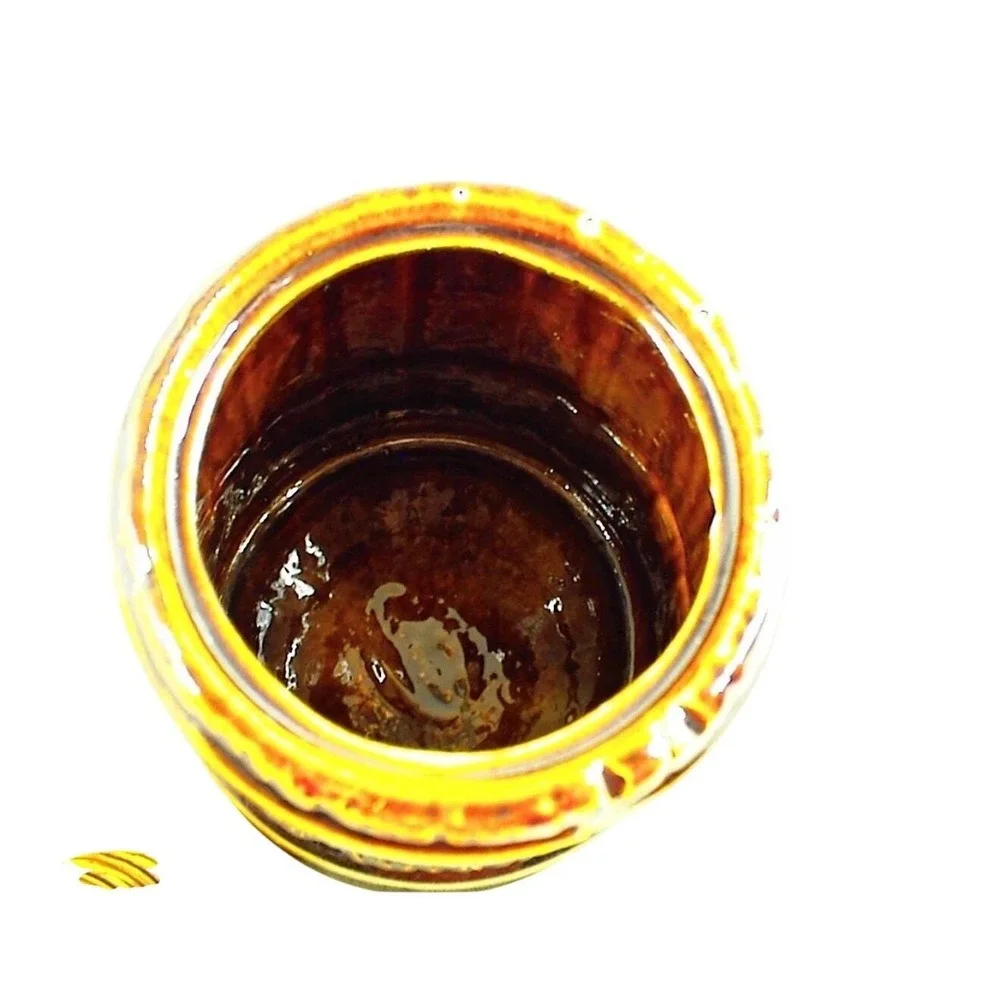 Lane Ceramics USA‎ Vtg Brown Faux Wood Grain Barrel Canister Jar Lid Farmhouse